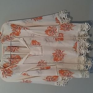 Gibson Latimer semi-sheer top XL